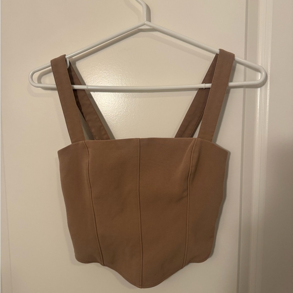 Abercrombie Corset Top in Light Brown size XS